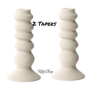 Threshold 2 - Tall Ceramic Organic Modern Taper Candle Holder